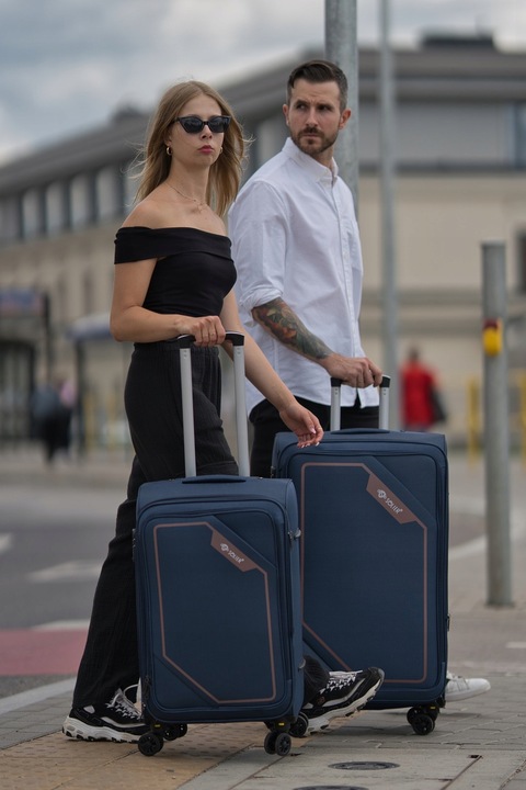 Walizka duża podróżna XXL i GRATIS materiałowa miękka pojemna 29" codura