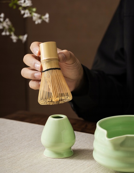 BAMBUSOWY ZESTAW PREZENTOWY DO HERBATY MATCHY CHASHAKU NEKIT