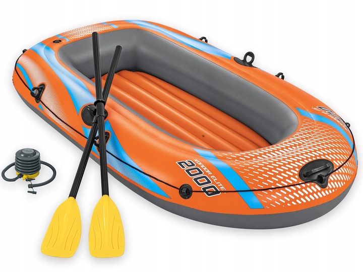 Ponton Dmuchany 2 Osobowy Kondor Elite 2000 + Pompka Wiosła Bestawy 61141