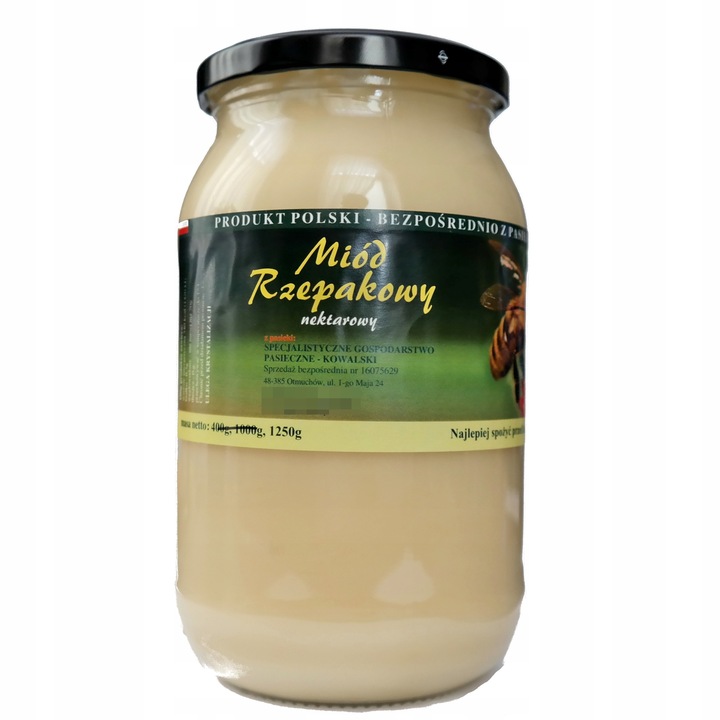 WYPRZEDAŻ Miód rzepakowy 1,25 kg 2023