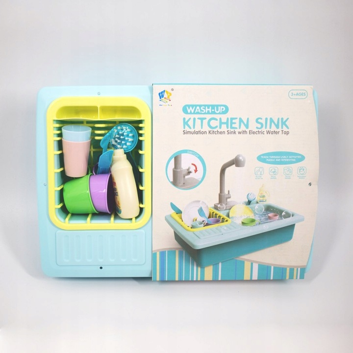 ZLEW NA WODĘ ZLEWOZMYWAK KUCHNIA DLA DZIECI AKCESORIA 2W1