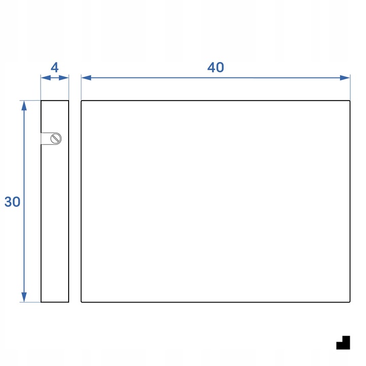 PODŚWIETLANY NUMER NA DOM TABLICZKA ADRESOWA LED 40X30 cm CZUJNIK ZMIERZCHU