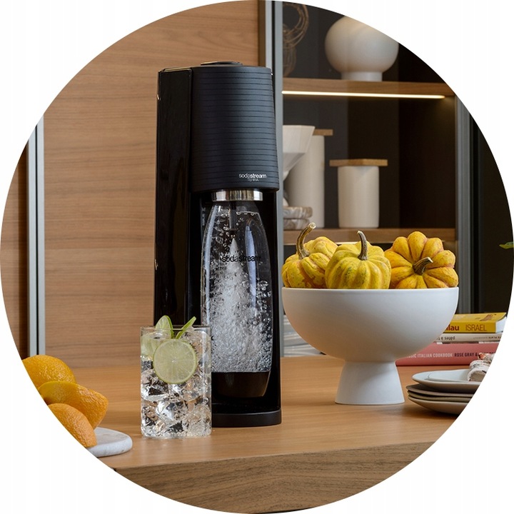 SodaStream Terra Czarny Saturator do gazowania wody, PEPSI + ICE TEA KAKTUS