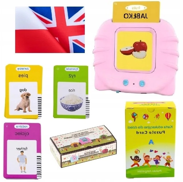 Czytnik Kart Do Nauki słówek POLSKI i ANGIELSKI 448 SŁÓW III TRYBY JĘZYKÓW