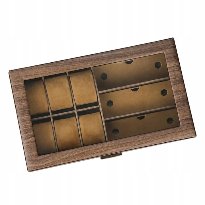 Pudełko na zegarek w stylu vintage Drewniane pudełko z organizerem ze