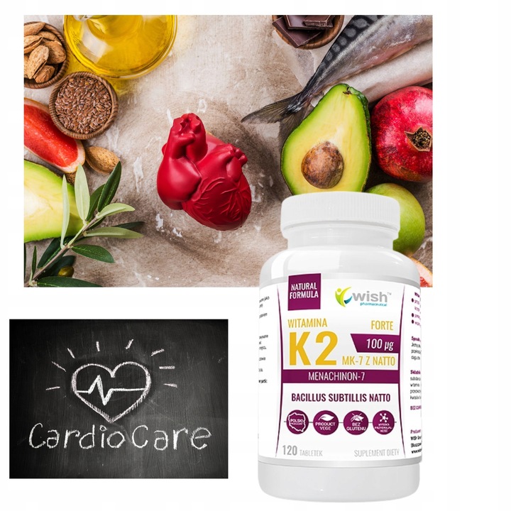 WITAMINA K2 MK-7 z natto +D3 2000IU+ ACEROLA Wit C