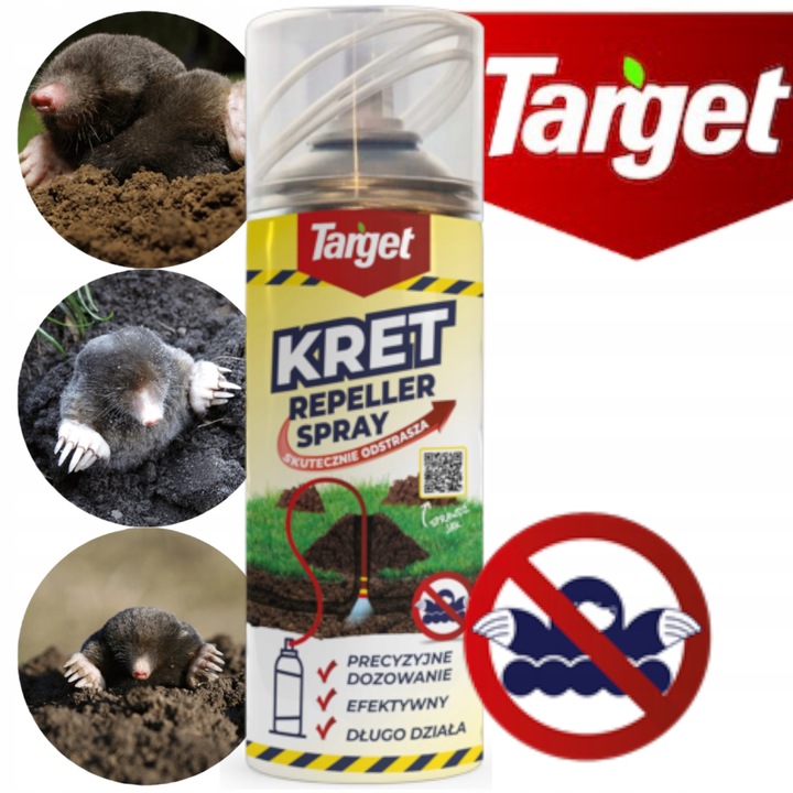 SPECJALNY KRETY REPPELLER SPRAY 400ml ODSTRASZACZ KRETA KRETOŁAP KRETOGROM