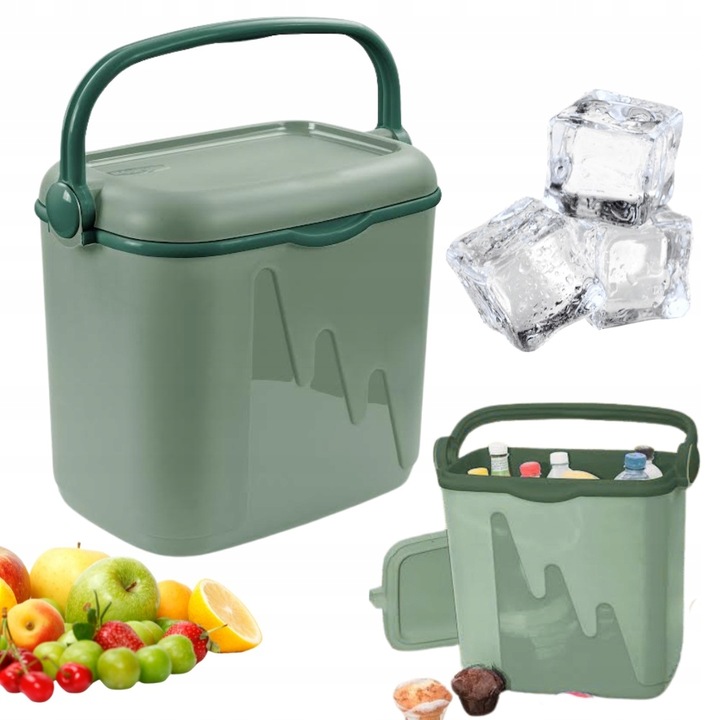 Lodówka Turystyczna Przenośna 33L Curver na Wkłady Zielona Pojemna Duża