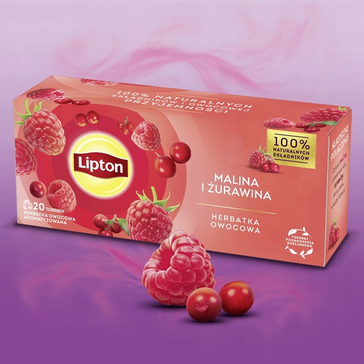 Zestaw Lipton Herbatki owocowe wszystkie smaki 5x20 torebek + PUSZKA GRATIS
