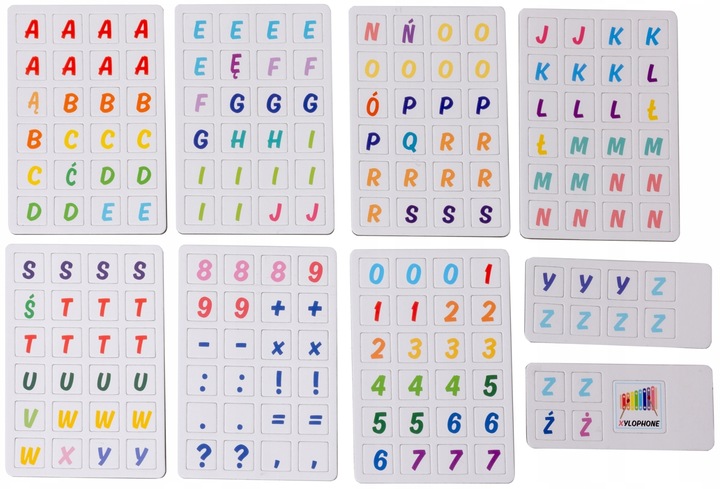 Tablica magnetyczna nauka alfabetu i matematyki litery cyfry 235 el.