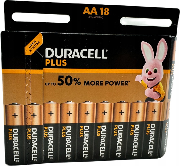 Bateria alkaliczna Duracell Plus AA LR6 MN1500 18 sztuk ORYGINAŁ