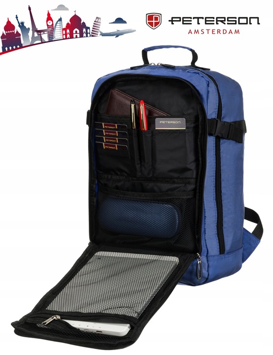 Plecak podręczny kabinowy pojemny podróżny do Wizzair Ryanair