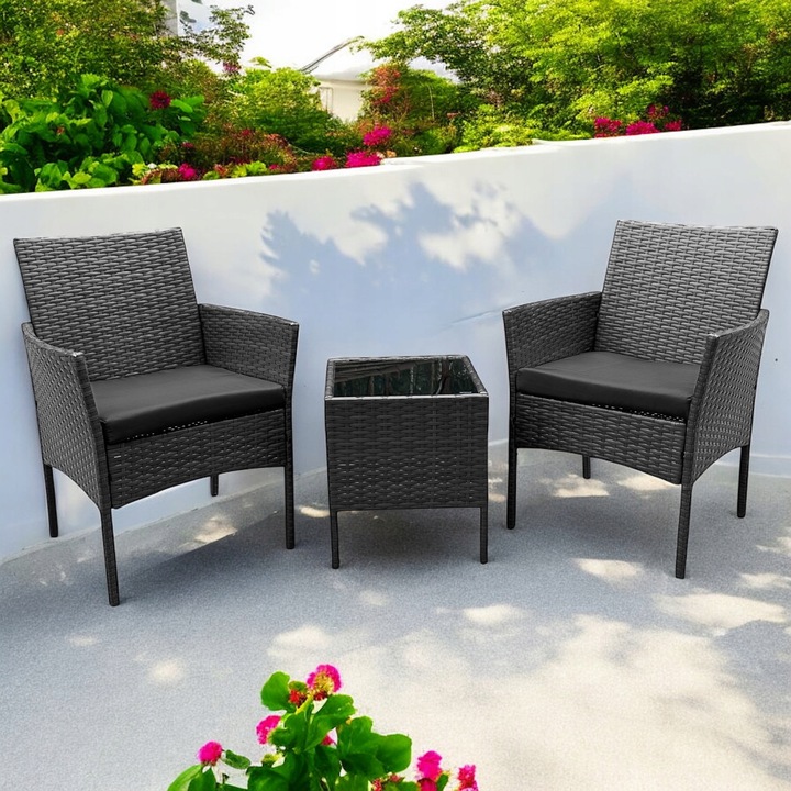 ZESTAW MEBLI OGRODOWYCH NM04 MTG MEBLE OGRODOWE TECHNORATTAN BRĄZ JASNY