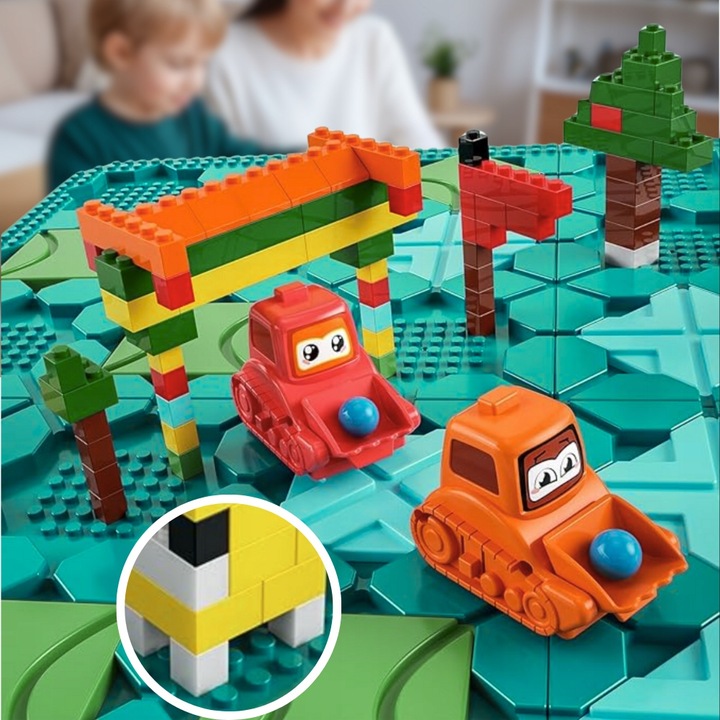 Gra Logiczna dla Dzieci Tor Przeszkód Plansza Koparki Zabawka Edukacyjna 3+