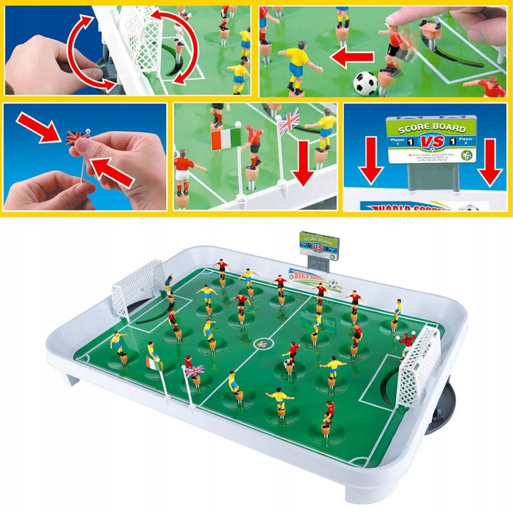 Piłkarzyki Sprężynowe XXL Piłka Duże Gra do Piłki Nożnej 22 Piłkarzy Dzieci