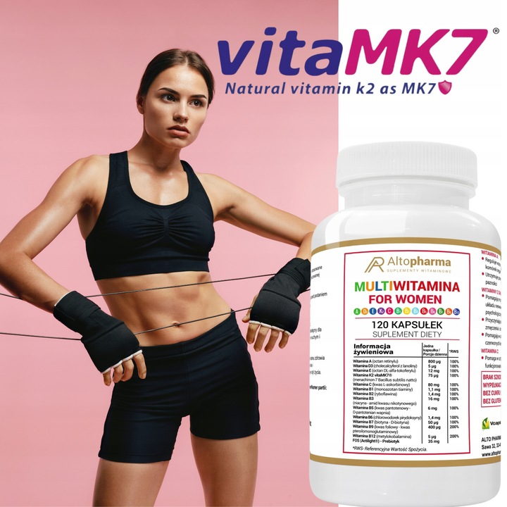 MULTIWITAMINA DLA KOBIET + ADEK+Wit C WEGE 120kaps