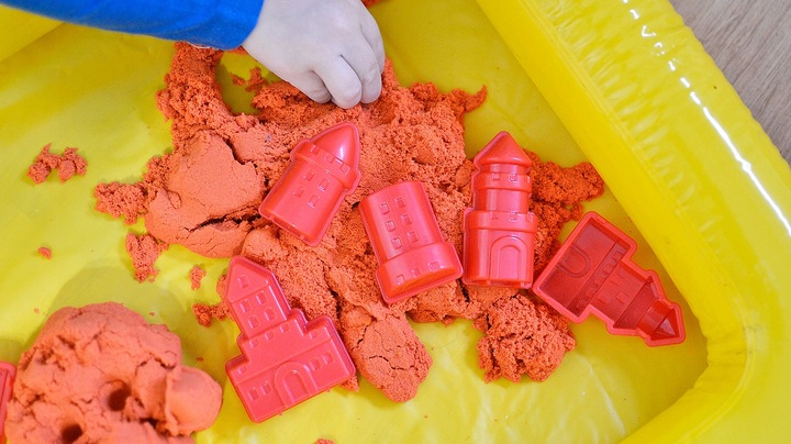 Piasek Kinetyczny 5KG Piaskownica Basen Foremki Zestaw XXL WYBIERZ KOLORY