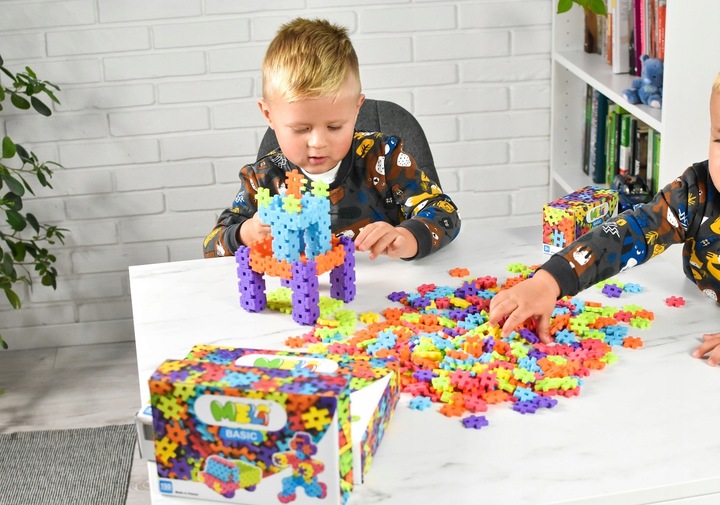 KLOCKI WAFLE KONSTRUKCYJNE MELI Basic 150 El MINI PUZZLE GOFRY EDUKACYJNE