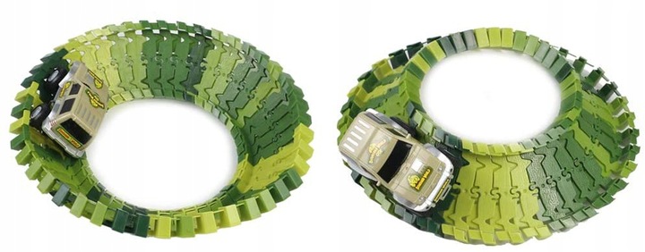 Tor Wyścigowy Park Dinozaurów Segmentowa Budowa XL 140 el. Akcesoria 210cm