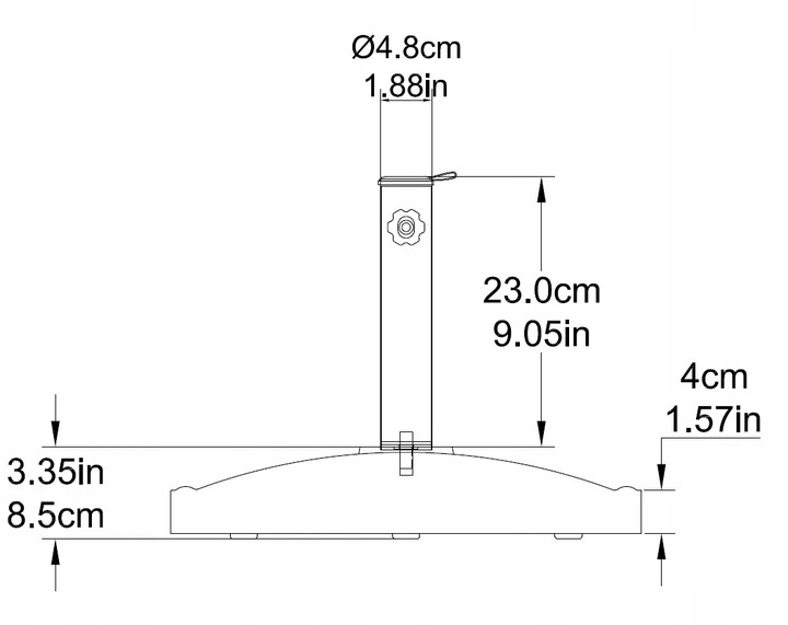 PODSTAWA PARASOLA OGRODOWEGO STOJAK NA PARASOL PODSTAWA POD PARASOL 14 kg
