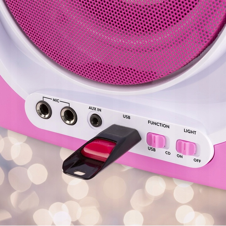 Zestaw KARAOKE głośnik bluetooth CD+G/2 mikrofony