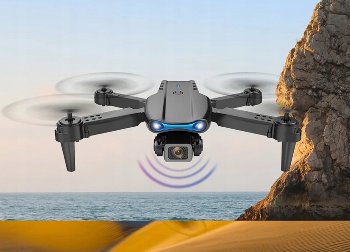 DRON e99 PRO 2x KAMERA 4K ZAWIS 200M UNIKANIE PRZESZKÓD WIFI TORBA PILOT
