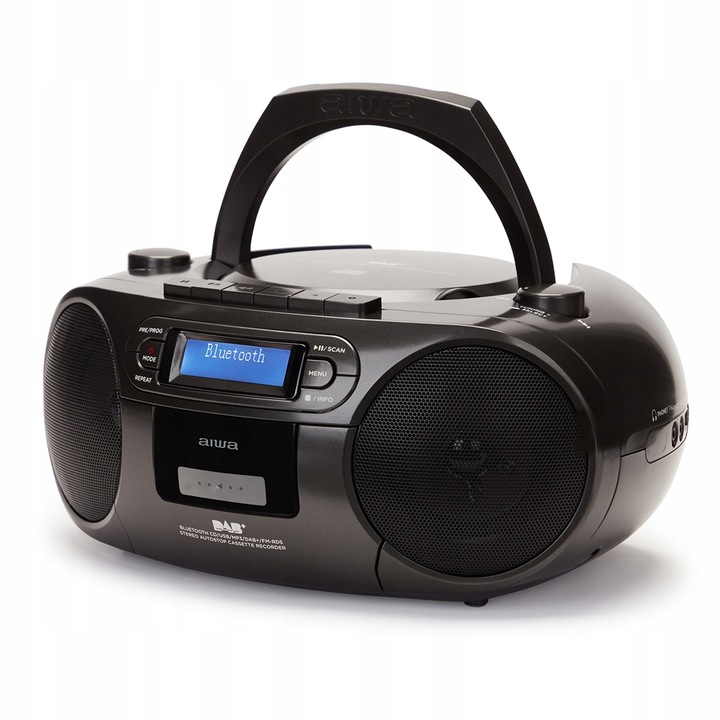 BOOMBOX RADIOODTWARZACZ BLUETOOTH DAB+ MAGNETOFON PILOT AIWA BBTC-660DAB/BK