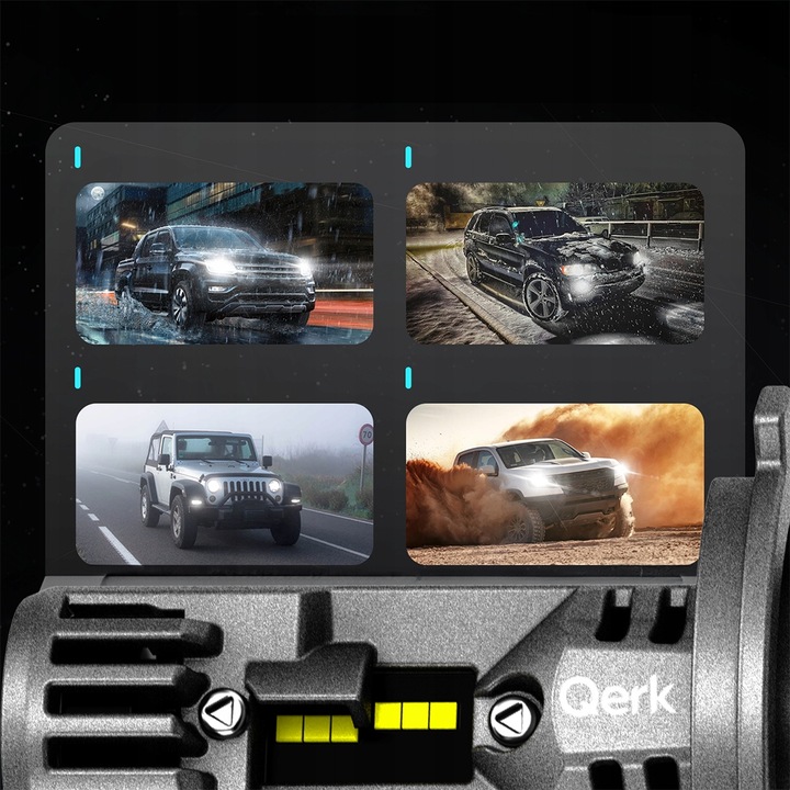 ŻARÓWKI LED H4 QERK 1 DO 1 WIĘCEJ ŚWIATŁA CAN RETROFIT IDEALNIE DOPASOWANE