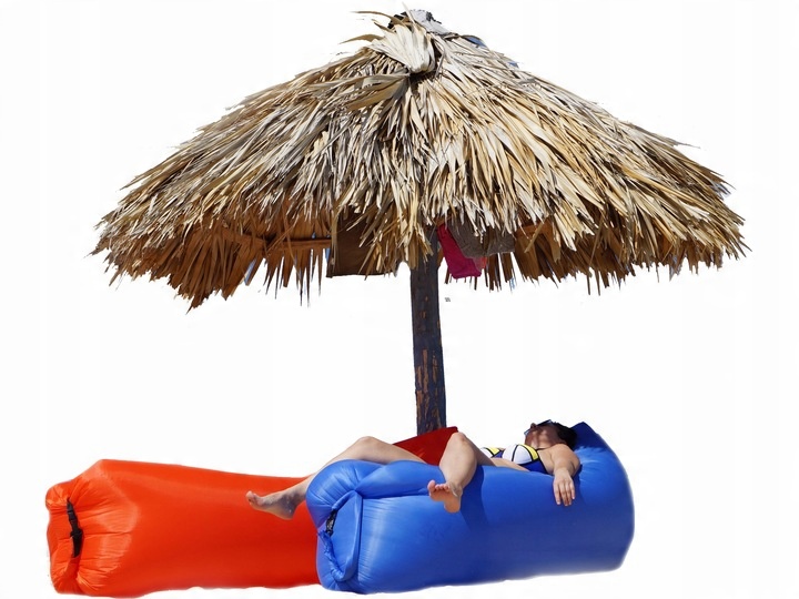 XXL LAZY BAG MATERAC PLAŻOWY POWIETRZNA KANAPA SOFA LEŻAK GRANATOWY 220CM