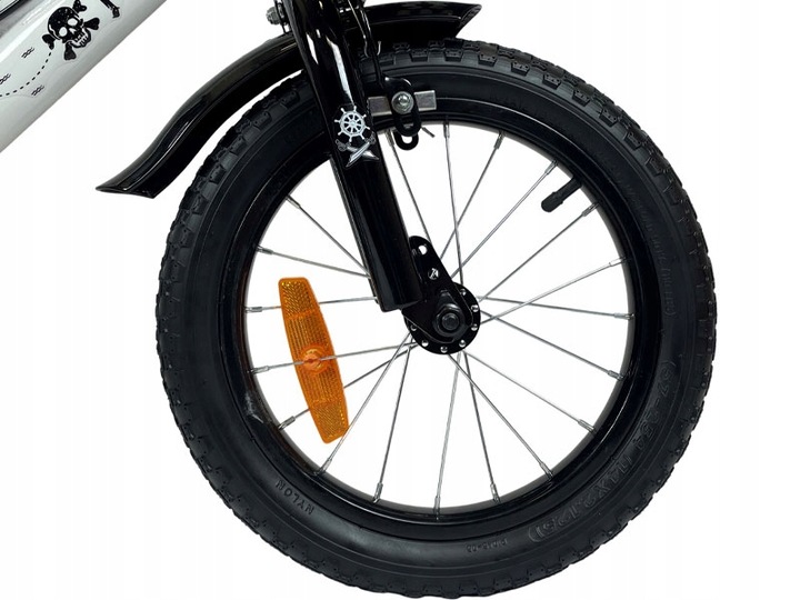 ROWER ROWEREK DZIECIĘCY Z KÓŁKAMI + PROWADNIK KOSZYCZEK BMX 14 CALI PIRATE