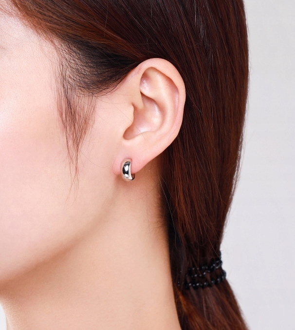 KOLCZYKI Srebrne PRÓBA 925 SREBRO Sztyfty Geometryczny C WKRĘTKI Damskie