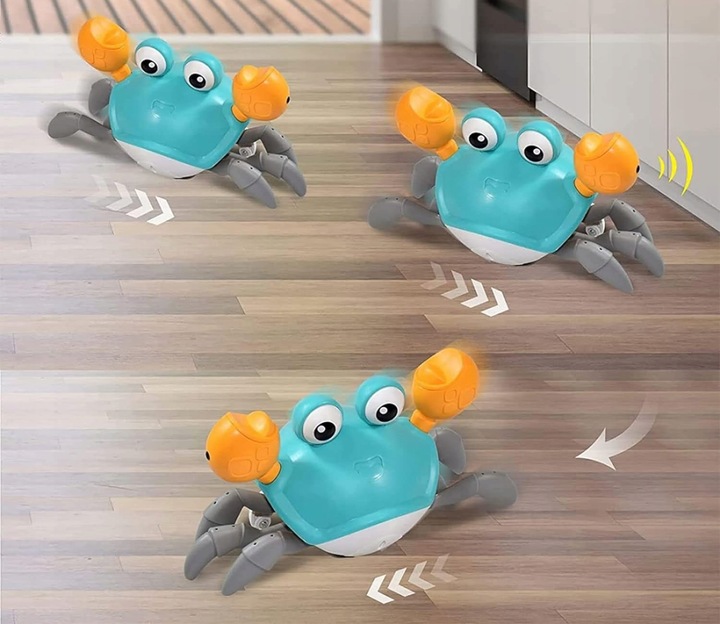 PEŁZAJĄCY KRAB INTERAKTYWNY ZABAWKA dla dzieci DŹWIĘK MUZYKA Do Raczkowania