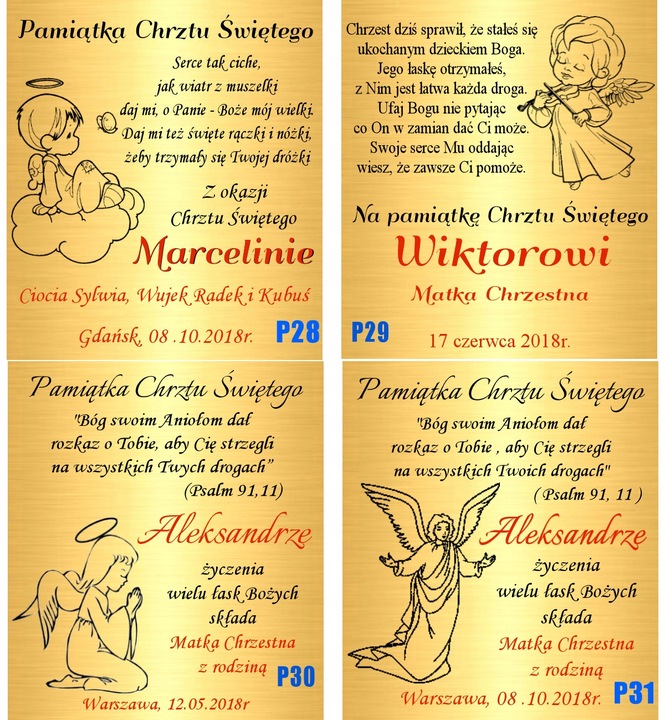 Złoty Łańcuszek Krzyżyk 585 Chrzest Komunia Grawer