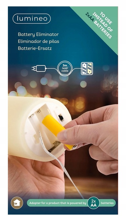 Eliminator baterii 3x 3 x AA zamiast 9 baterii 3V adapter - 3 m - zasilacz