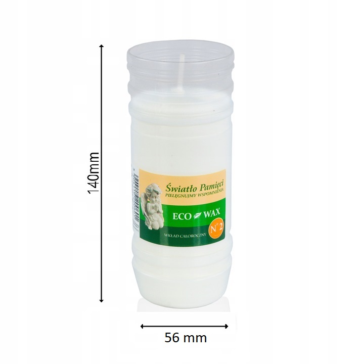 ZNICZE PARAFINOWE WKŁADY 2,5 dnia ECO Light 20 szt