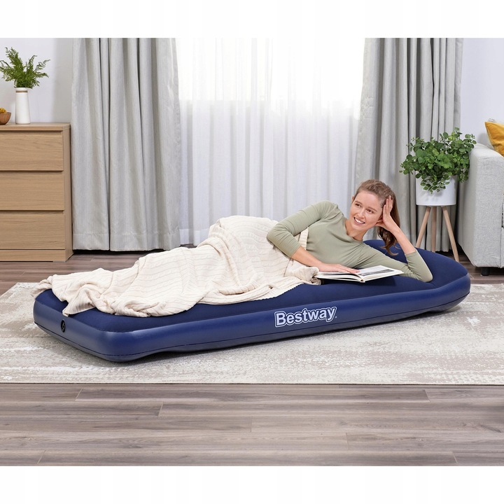 Materac Jednoosobowy Dmuchany z Pompką Łóżko do Spania Bestway 67223