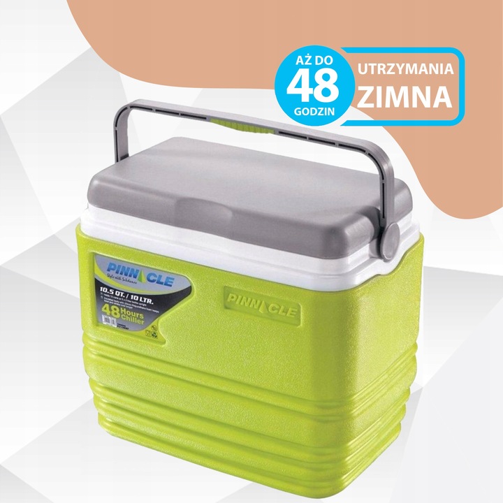 Lodówka turystyczna zielona, na jedzenie napoje Pinnacle TPX 7013 10L