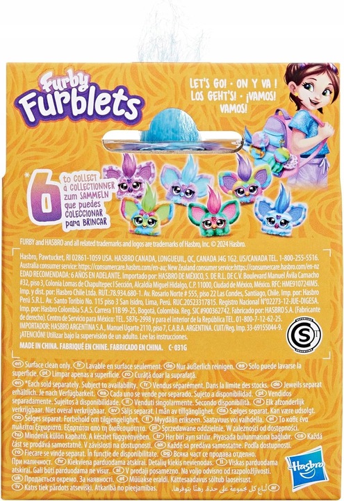 F9703 Furby Furblets Luv-Lee Interaktywna maskotka 45 dźwięków Hasbro