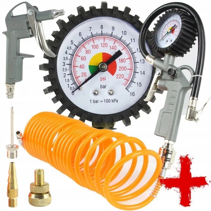 PISTOLET DO POMPOWANIA KÓŁ PRZEDMUCHIWANIA ZESTAW