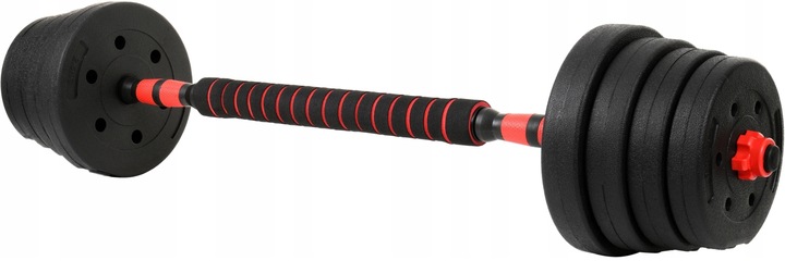 Hantle regulowane MEGA zestaw 3w1 bitumiczne z funkcją sztangi 2x 15 kg