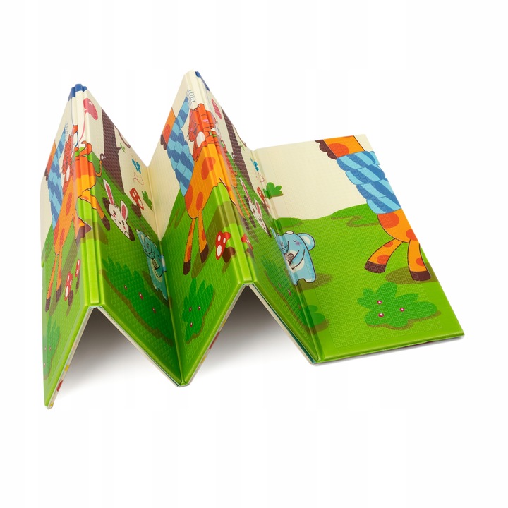 OGROMNA DWUSTRONNA MATA EDUKACYJNA DLA DZIECI SKŁADANA 180x200 GRUBOŚĆ 1CM