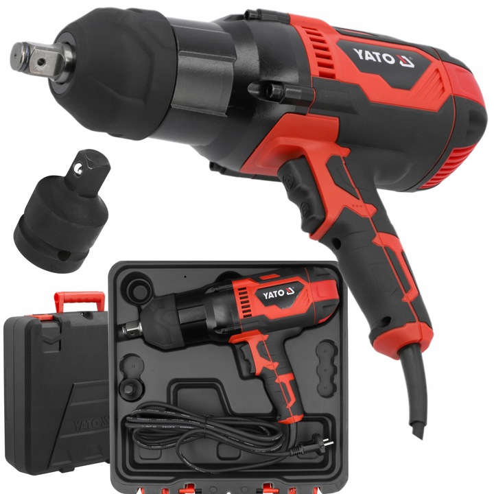 YATO ELEKTRYCZNY KLUCZ UDAROWY 3/4" 1200W/2000NM + ADAPTER WALIZKA YT-82025