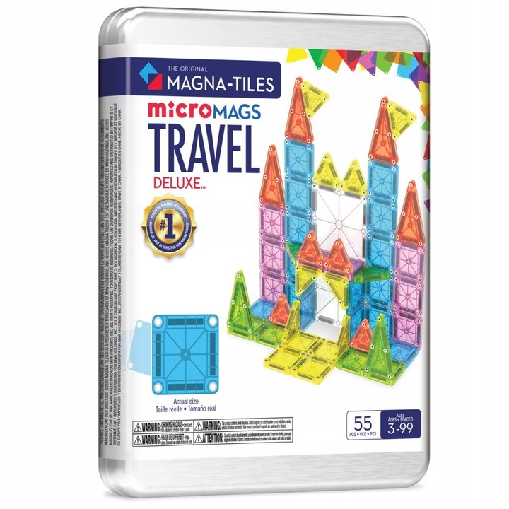 Klocki Magnetyczne Travel microMAGS XL 55 el. Magna-Tiles duże pudełko