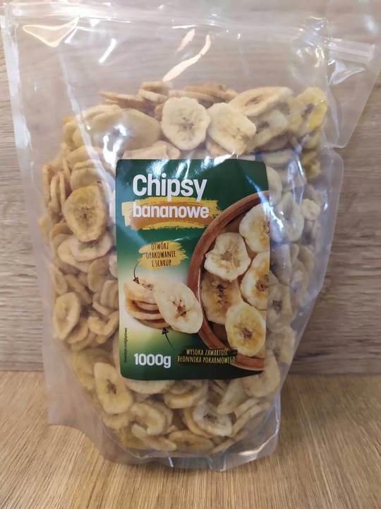 Chipsy Bananowe 1kg Banan Suszony Naturalny