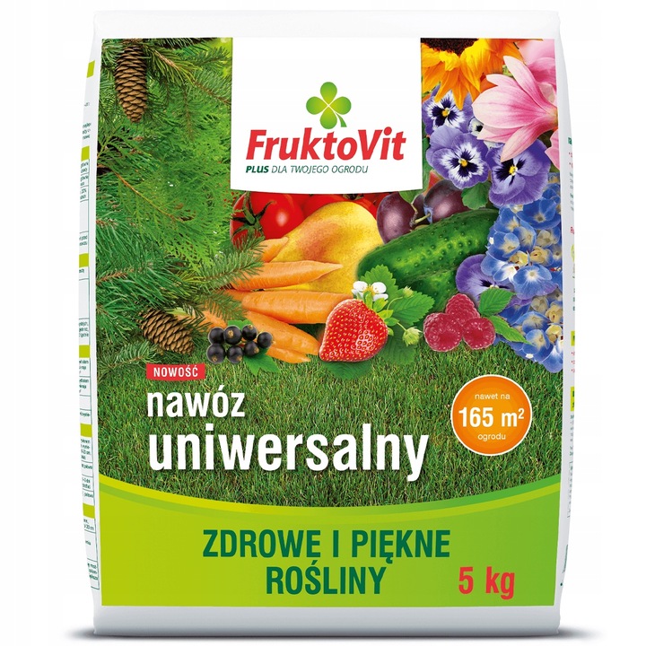 FruktoVit Plus Nawóz uniwersalny granulowany ogrodniczy 5kg ZDROWE ROŚLINY
