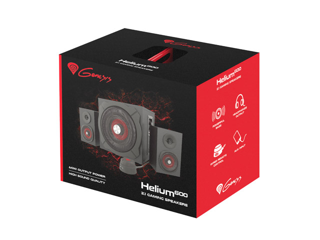 Głośniki 2.1 60W PC Komputerowe GENESIS Helium 600 Pilot