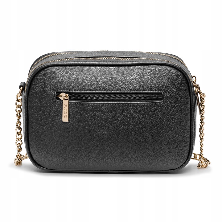 Torebka Damska Crossbody Prostokątna PUCCINI Z Łańcuszkiem Czarna BML058M-1