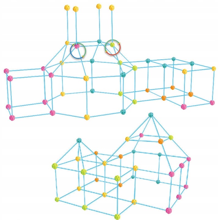 KLOCKI KONSTRUKCYJNE DO BUDOWANIA BAZY XXL DLA DZIECI RURKI SŁOMKI 340 EL