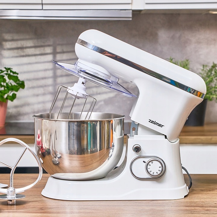 Robot kuchenny planetarny Zelmer ZKR1350 1200W Biały Misa 5L