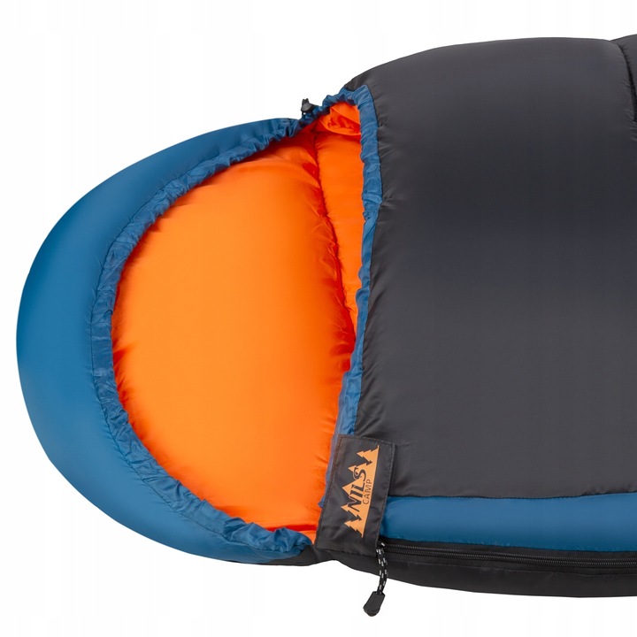 ŚPIWÓR TURYSTYCZNY MUMIA Z KAPTUREM DUŻY 220cm CIEPŁY LEKKI